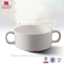 Hot sale bone china soup tureen, porcelain soup cup